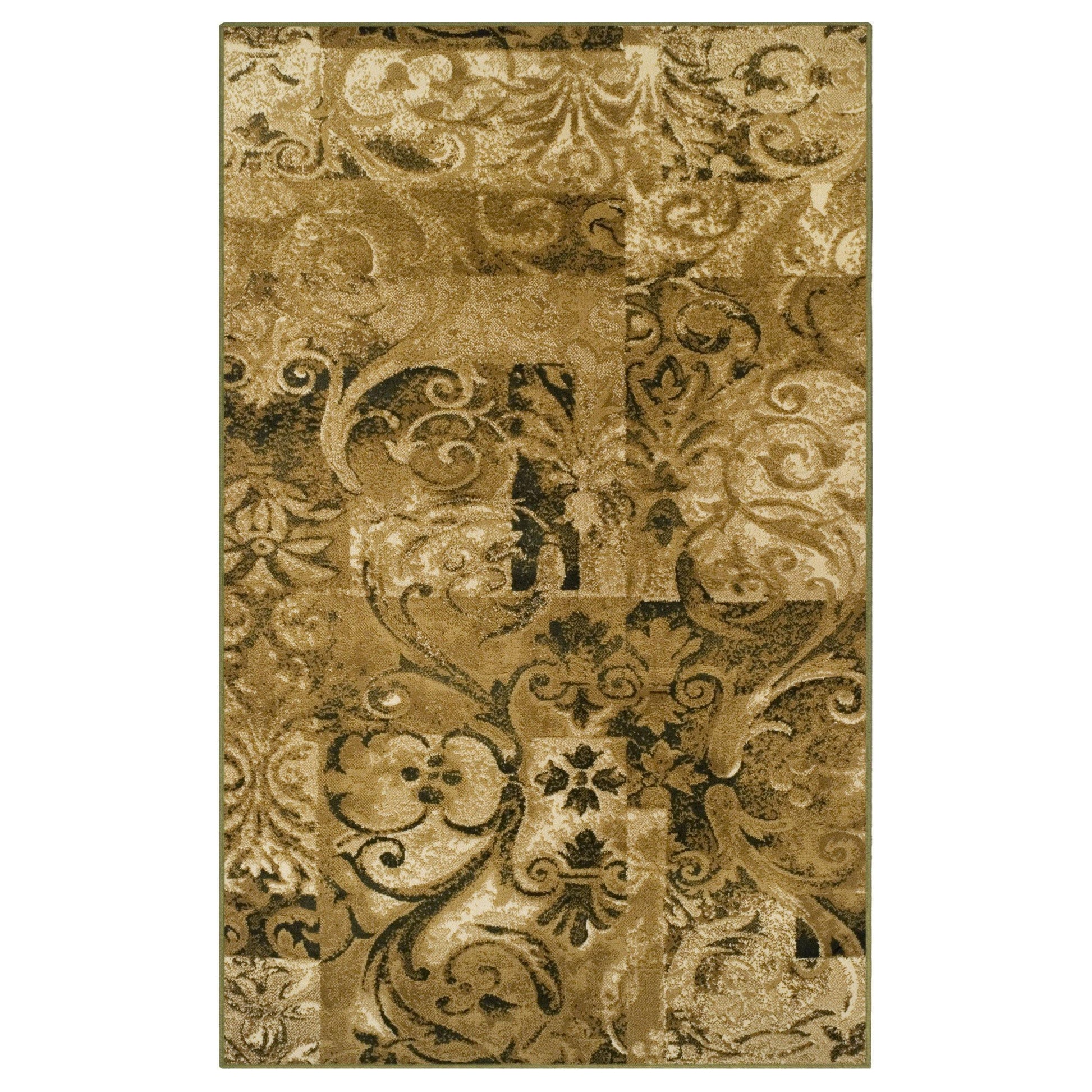 Modern Distressed Scroll Rug FredCo