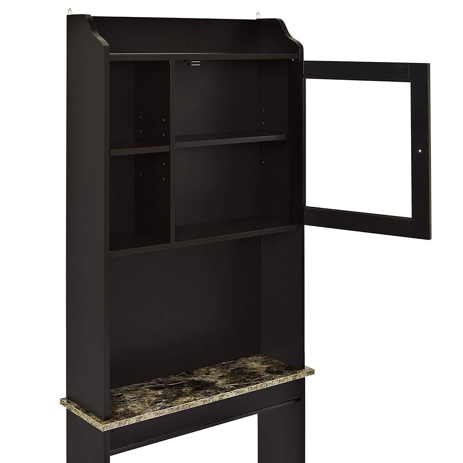 Modern Over The Toilet Space Saver Organization Bathroom - Espresso FredCo