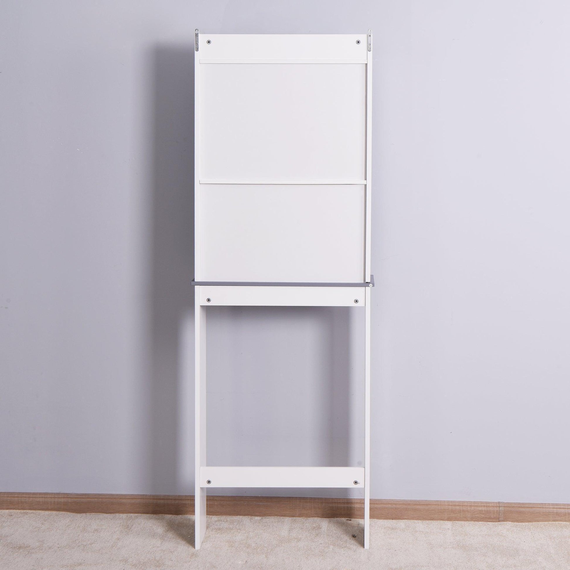 Modern Over The Toilet Wood Storage Cabinet for Home, Bathroom White FredCo
