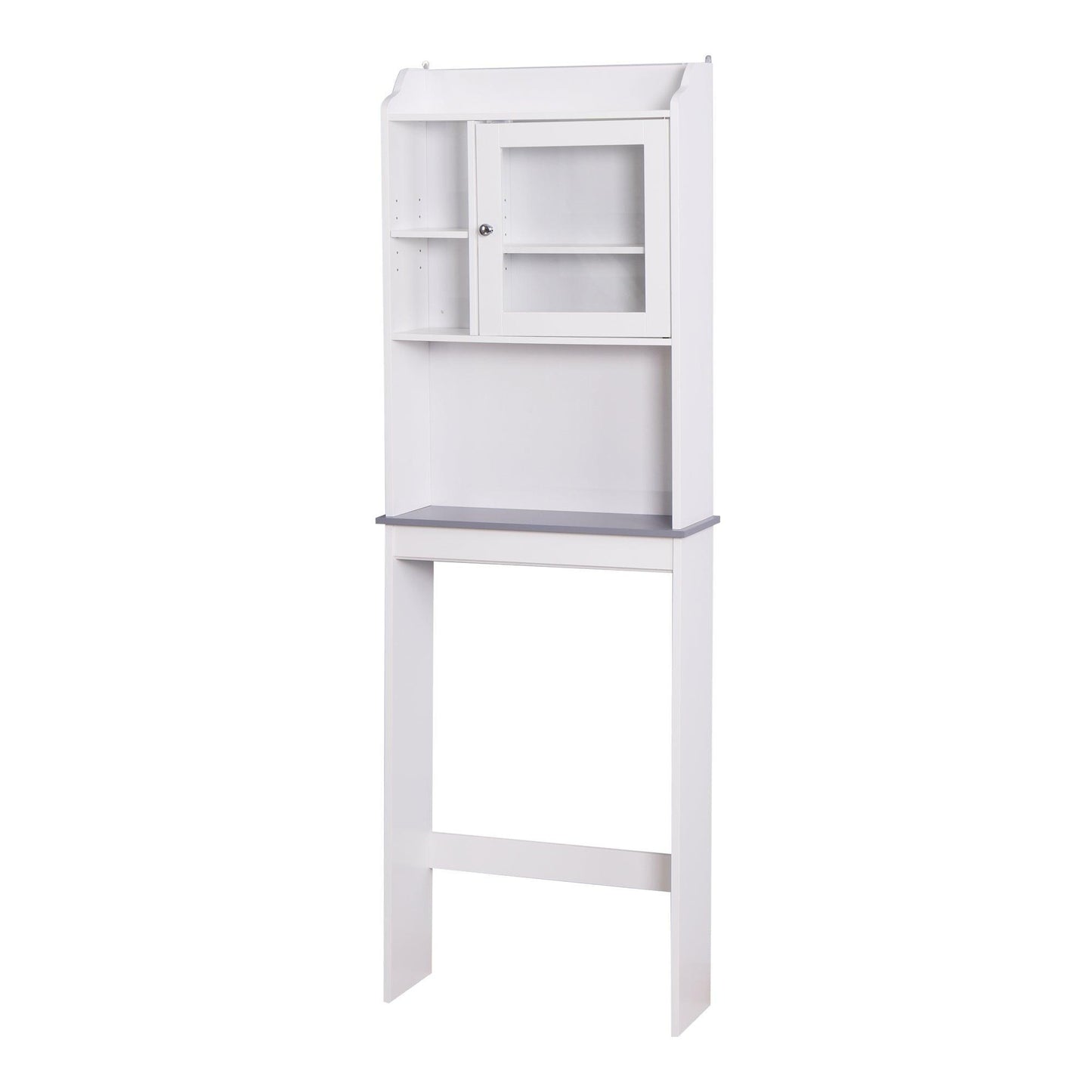 Modern Over The Toilet Wood Storage Cabinet for Home, Bathroom White FredCo