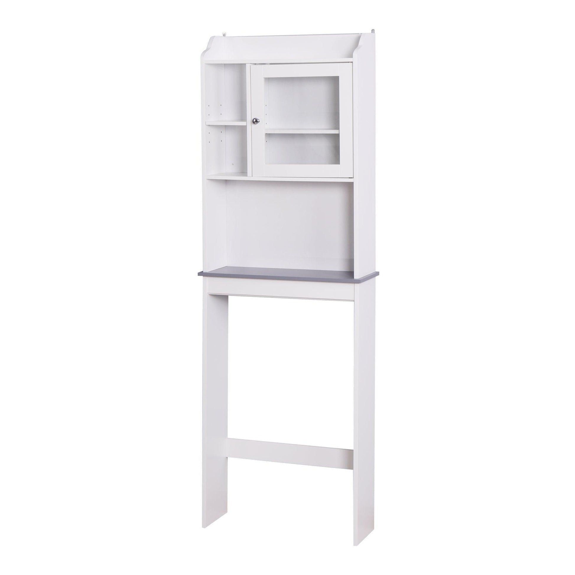 Modern Over The Toilet Wood Storage Cabinet for Home, Bathroom White FredCo