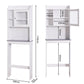 Modern Over The Toilet Wood Storage Cabinet for Home, Bathroom White FredCo