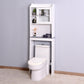 Modern Over The Toilet Wood Storage Cabinet for Home, Bathroom White FredCo