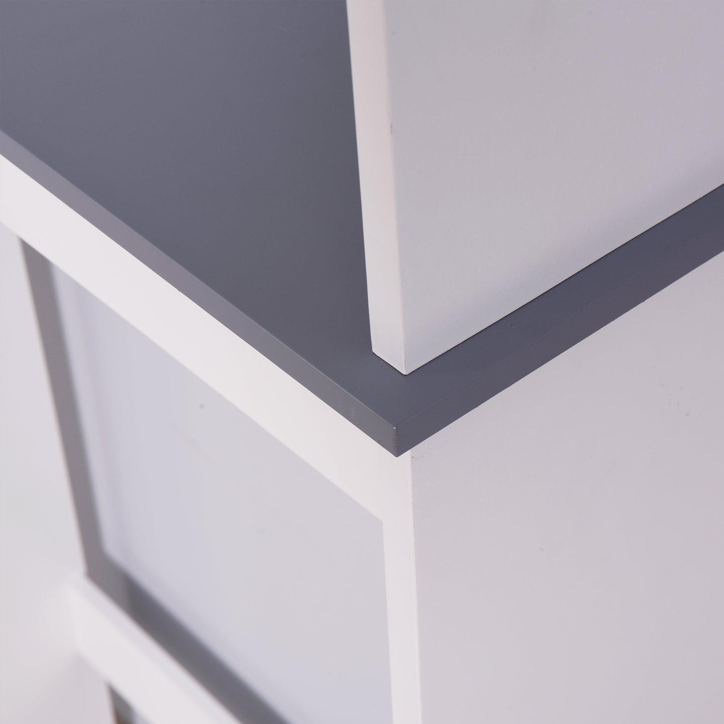Modern Over The Toilet Wood Storage Cabinet for Home, Bathroom White FredCo