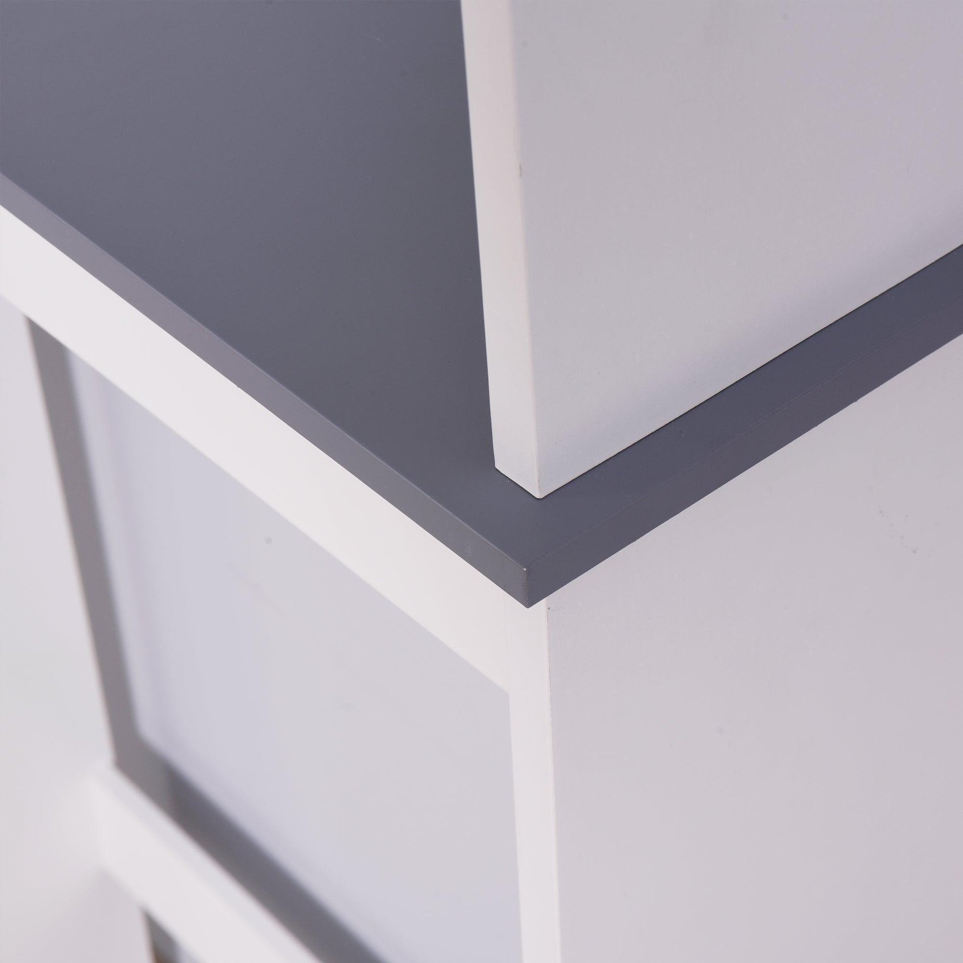Modern Over The Toilet Wood Storage Cabinet for Home, Bathroom White FredCo