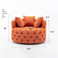 Modern Swivel Accent Chair Orange FredCo