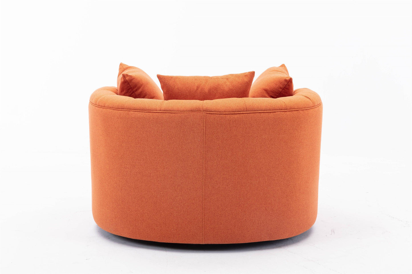 Modern Swivel Accent Chair Orange FredCo