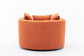 Modern Swivel Accent Chair Orange FredCo