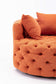 Modern Swivel Accent Chair Orange FredCo