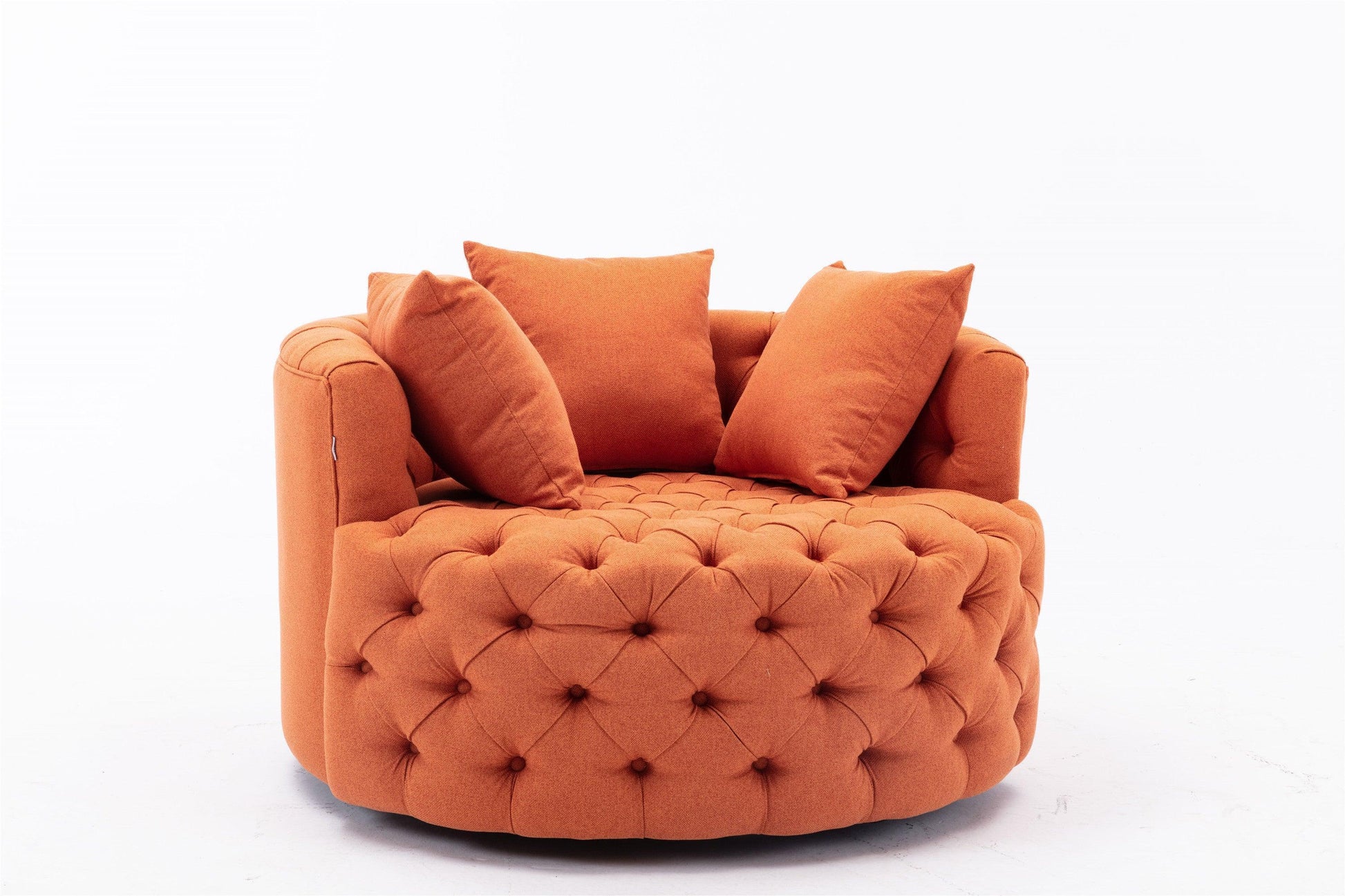 Modern Swivel Accent Chair Orange FredCo