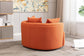Modern Swivel Accent Chair Orange FredCo