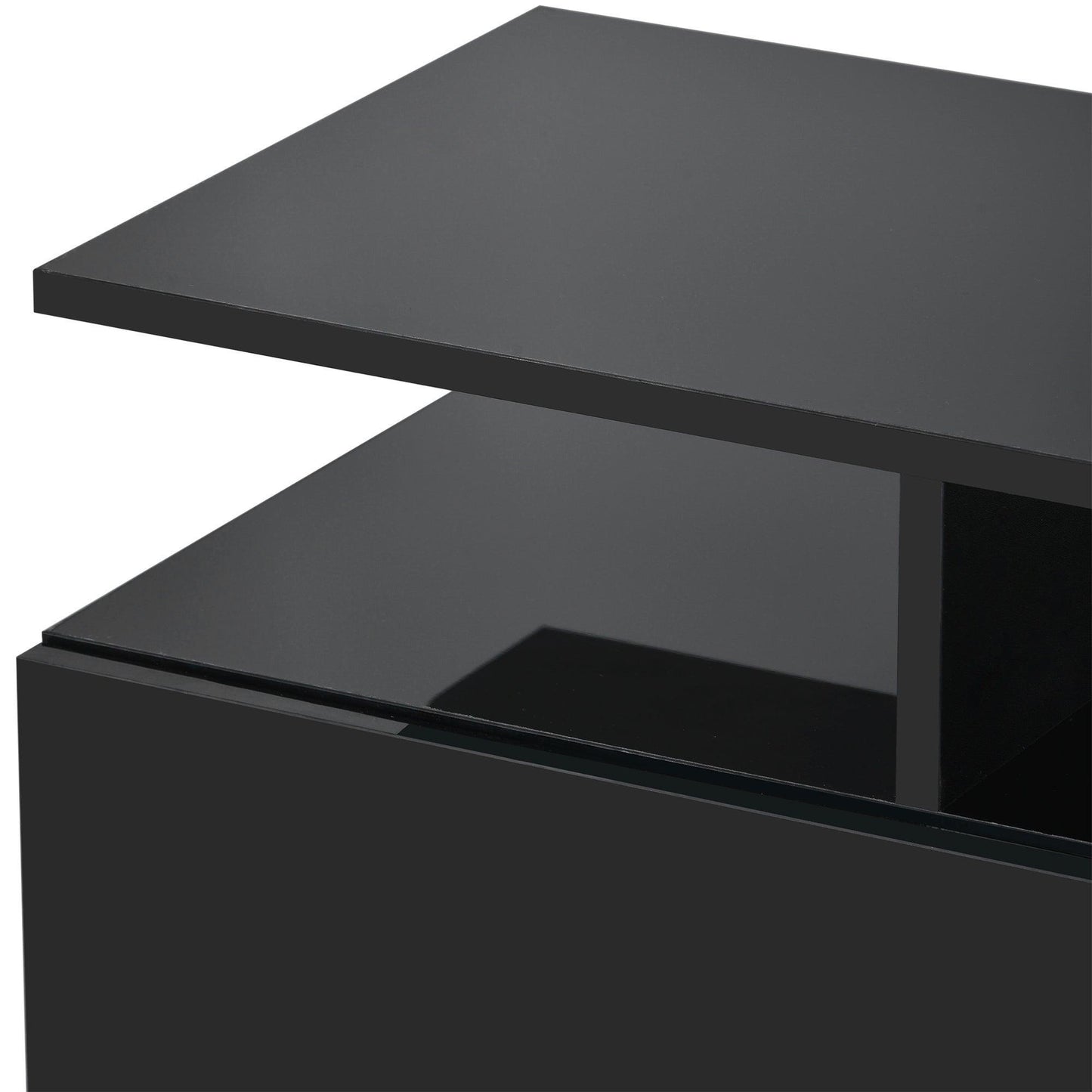 Modern TV Stand for TVs up to 65inches with LED lights, WF280706AAB) FredCo