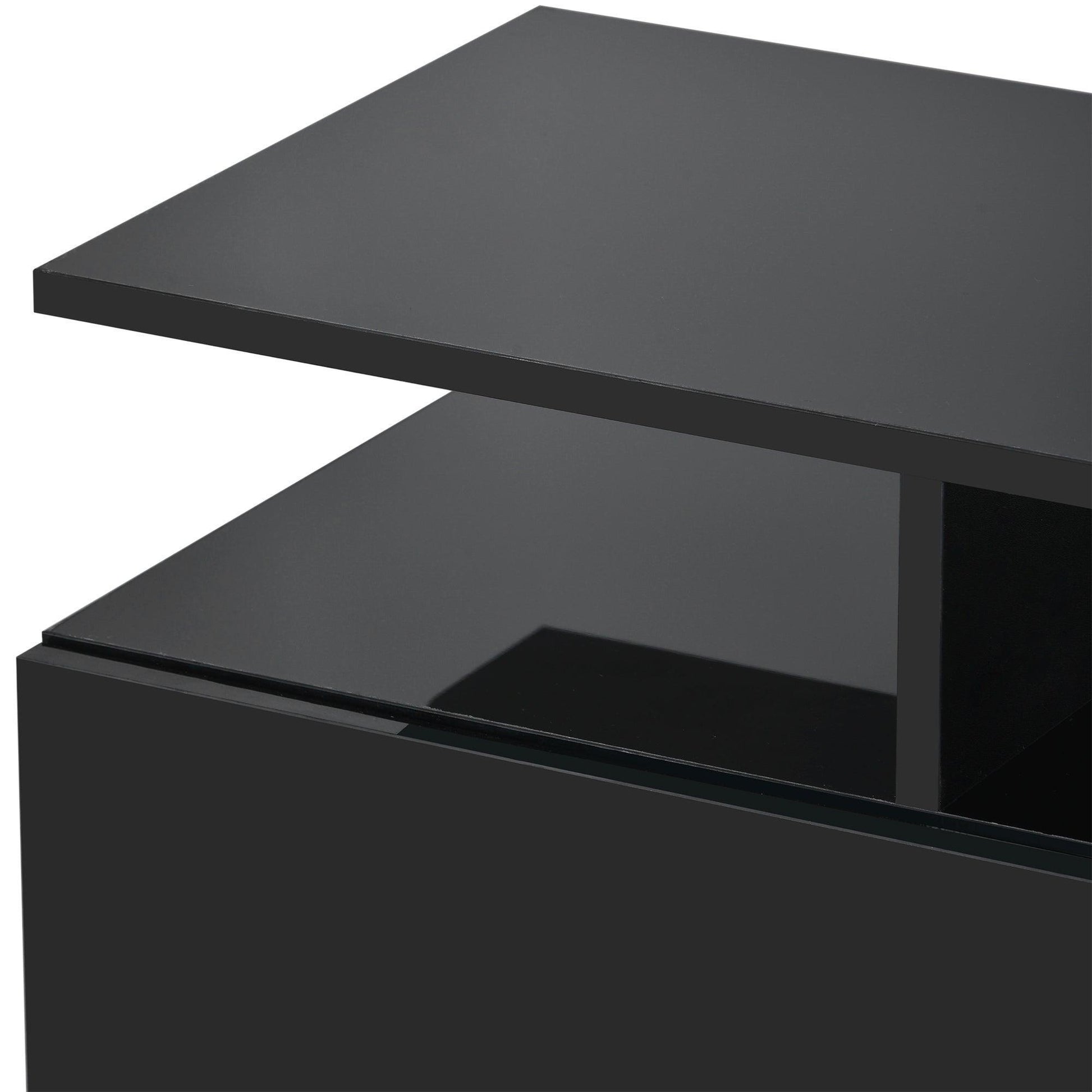 Modern TV Stand for TVs up to 65inches with LED lights, WF280706AAB) FredCo