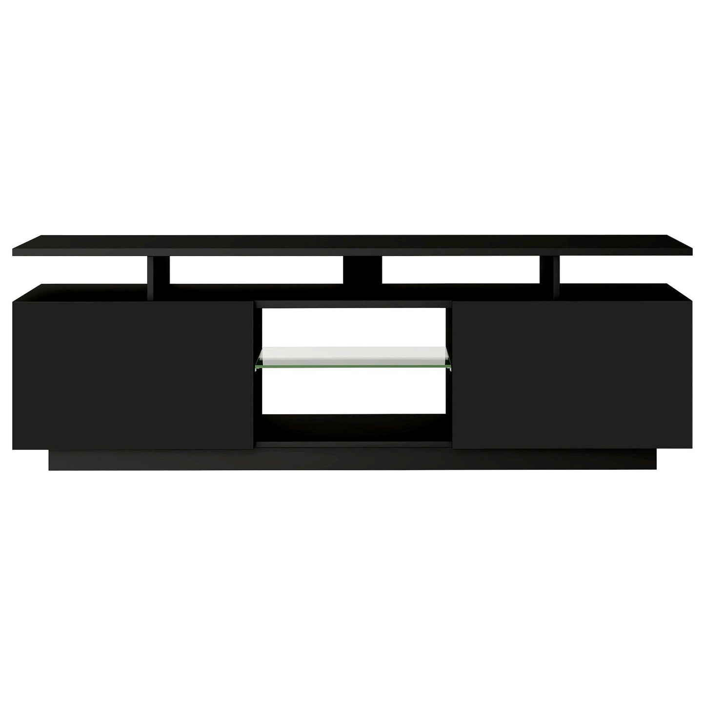 Modern TV Stand for TVs up to 65inches with LED lights, WF280706AAB) FredCo