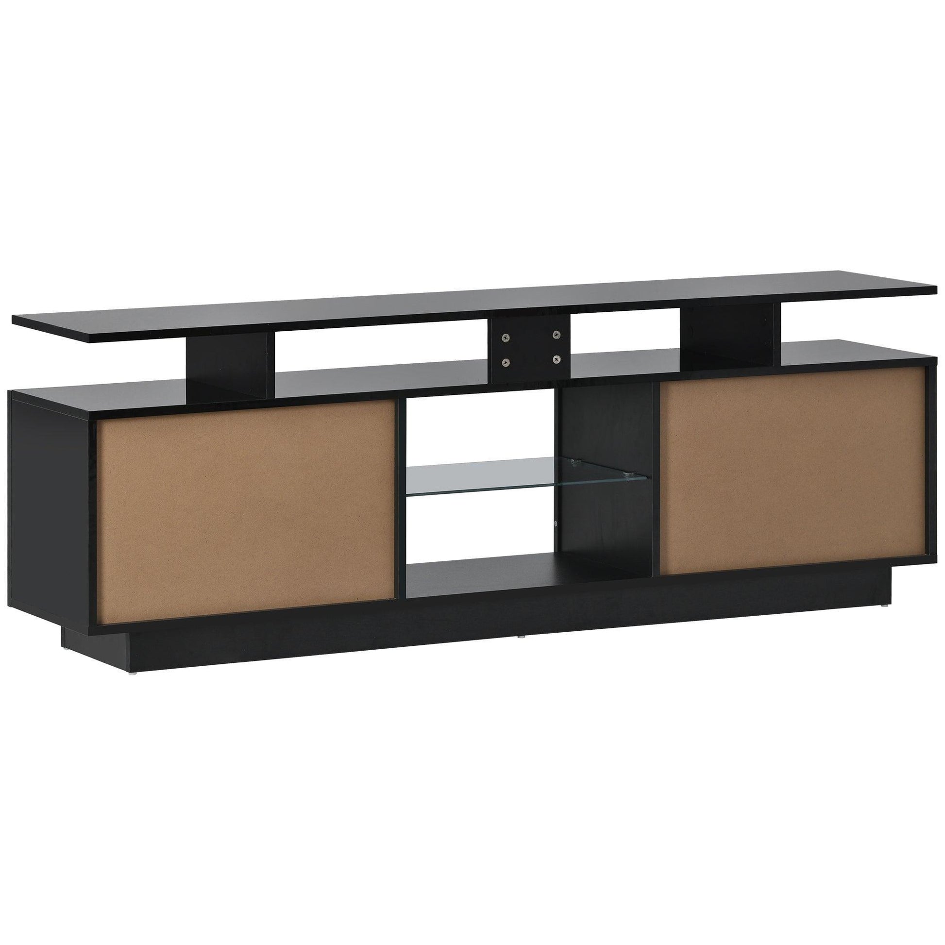 Modern TV Stand for TVs up to 65inches with LED lights, WF280706AAB) FredCo