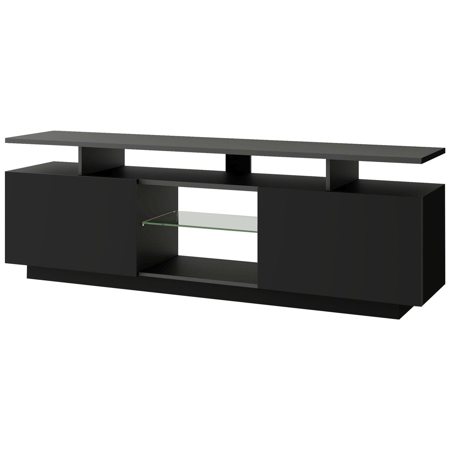Modern TV Stand for TVs up to 65inches with LED lights, WF280706AAB) FredCo