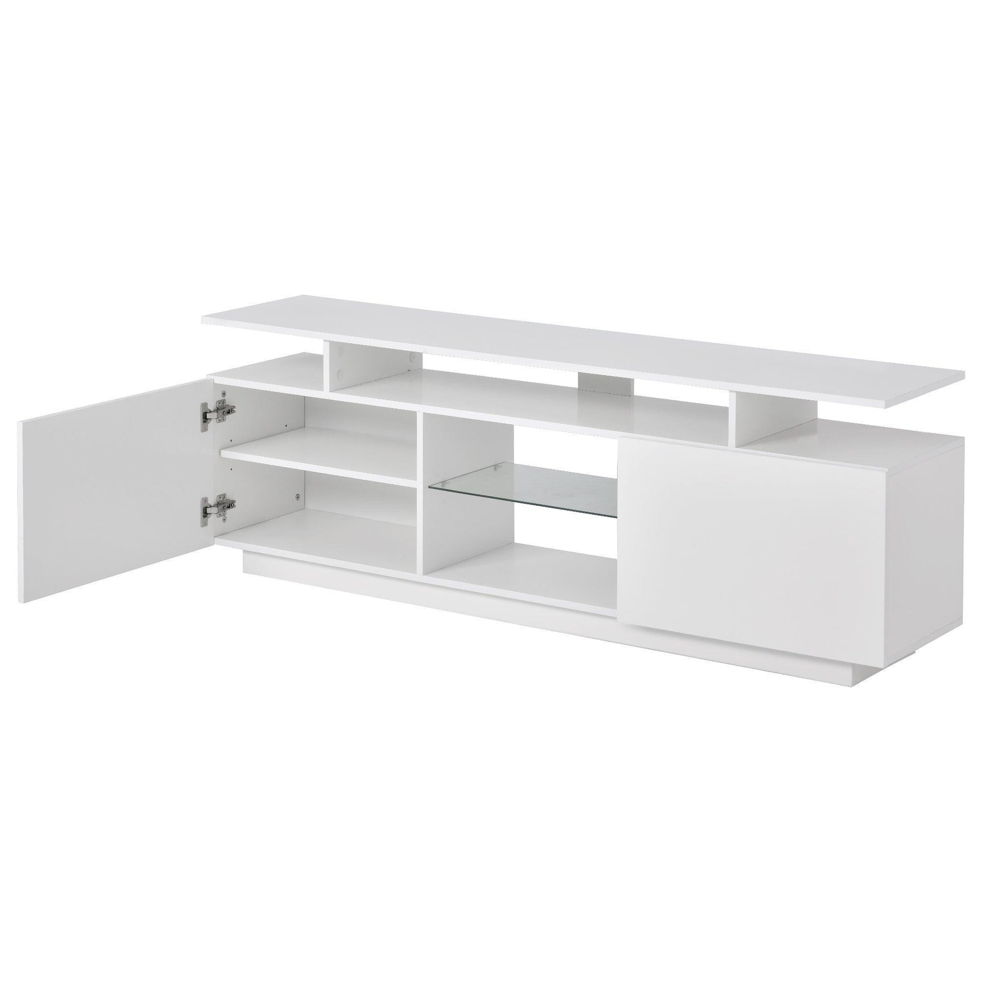 Modern TV Stand for TVs up to 65inches with LED lights, WF280706AAK FredCo