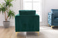 Modern Velvet Armchair Tufted Button Accent Chair Green FredCo