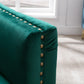 Modern Velvet Armchair Tufted Button Accent Chair Green FredCo