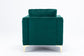 Modern Velvet Armchair Tufted Button Accent Chair Green FredCo