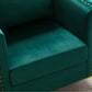 Modern Velvet Armchair Tufted Button Accent Chair Green FredCo