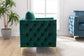 Modern Velvet Armchair Tufted Button Accent Chair Green FredCo