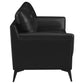 Moira Upholstered Tufted Living Room Set with Track Arms Black 511131-S2 Coaster FredCo
