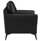 Moira Upholstered Tufted Living Room Set with Track Arms Black 511131-S3 Coaster FredCo