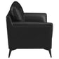 Moira Upholstered Tufted Living Room Set with Track Arms Black 511131-S3 Coaster FredCo