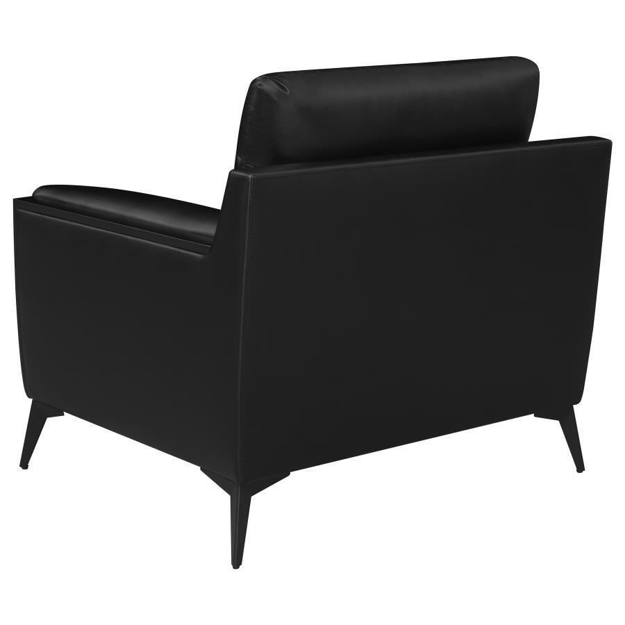 Moira Upholstered Tufted Living Room Set with Track Arms Black 511131-S3 Coaster FredCo