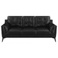 Moira Upholstered Tufted Living Room Set with Track Arms Black 511131-S3 Coaster FredCo