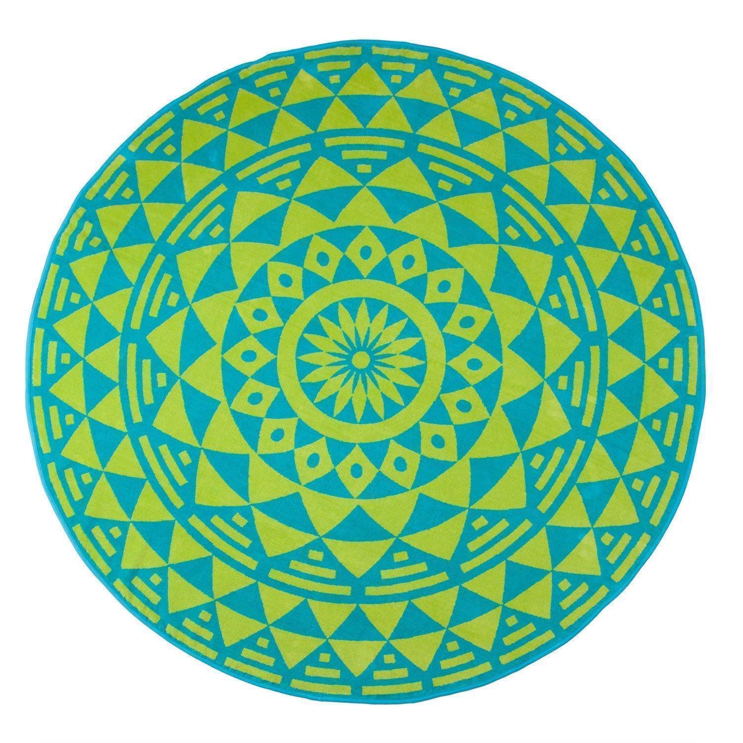 Molinillo 100% Cotton Mandala Boho Round Beach Towel, 60" FredCo