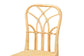Monaco Modern Bohemian Oak Brown Finished Mahogany Wood and Natural Rattan Dining Chair FredCo