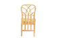 Monaco Modern Bohemian Oak Brown Finished Mahogany Wood and Natural Rattan Dining Chair FredCo