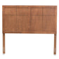 Monroe Modern Transitional and Rustic Ash Walnut Finished Wood Full Size Headboard FredCo