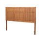 Monroe Modern Transitional and Rustic Ash Walnut Finished Wood King Size Headboard FredCo