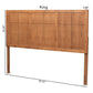Monroe Modern Transitional and Rustic Ash Walnut Finished Wood King Size Headboard FredCo