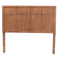 Monroe Modern Transitional and Rustic Ash Walnut Finished Wood Queen Size Headboard FredCo