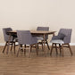 Monte Mid-Century Modern Walnut Wood Rectangular 5-Piece Dining Set FredCo