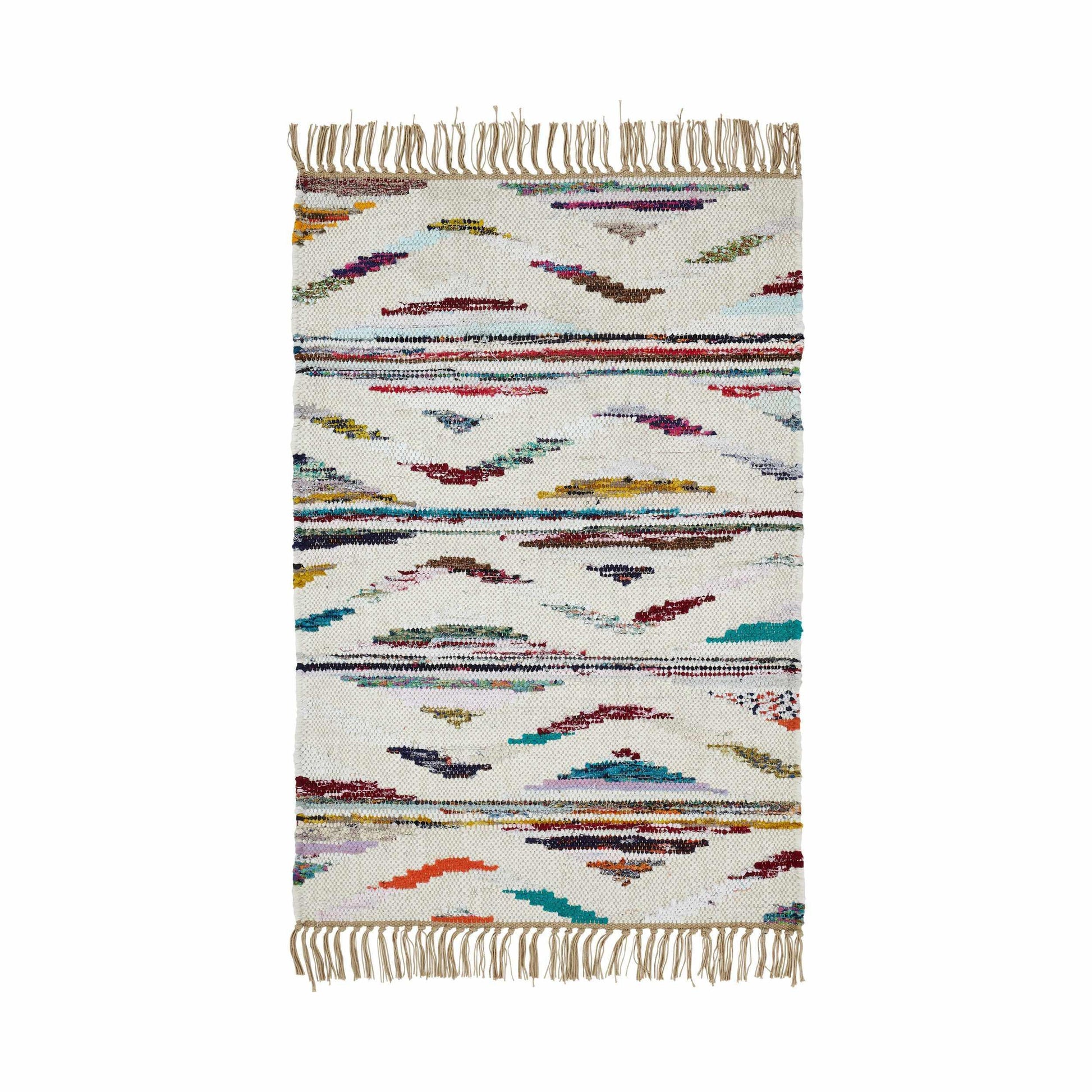 Montez Recycled Cotton and Wool Handcrafted Southwestern Rug FredCo