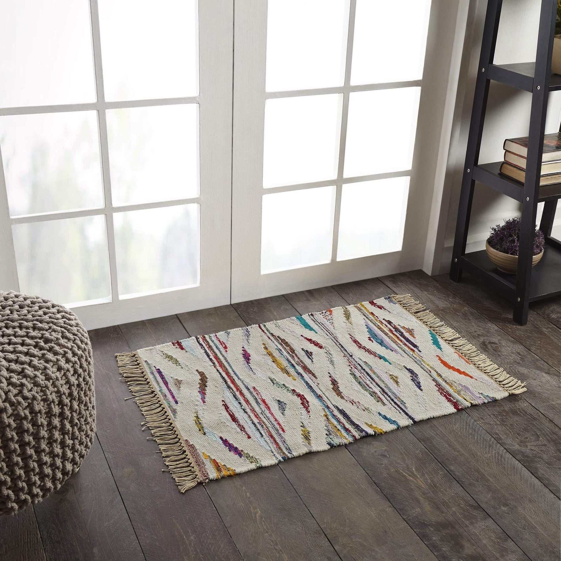 Montez Recycled Cotton and Wool Handcrafted Southwestern Rug FredCo