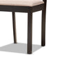 Morigan Sand Fabric Upholstered and Dark Brown Finished Wood 5-Piece Dining Set FredCo