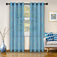 Moroccan Diffused Light Embroidered Trellis Semi-Sheer Curtain Set FredCo