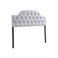 Morris Modern and Contemporary Queen Size White Faux Leather Upholstered Button-tufted Scalloped Headboard FredCo