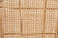 Moscow Modern Bohemian Natural Brown Rattan and Walnut Brown Finished Wood 2-Piece Dining Chair Set FredCo