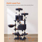 Multi-Level Plush Cat Tree, 66 Inch Smoky Gray FredCo