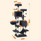 Multi-Level Plush Cat Tree, 66 Inch Smoky Gray FredCo