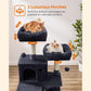 Multi-Level Plush Cat Tree, 66 Inch Smoky Gray FredCo