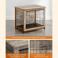 Multi-Purpose Double-Door 30lb Dog House, Greige Heavy FredCo