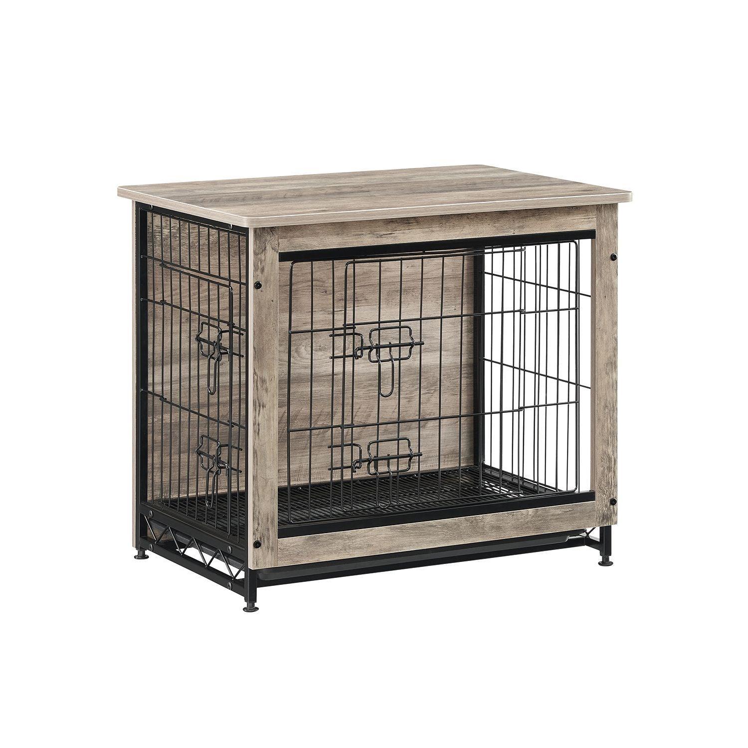 Multi-Purpose Double-Door 30lb Dog House, Greige Heavy FredCo